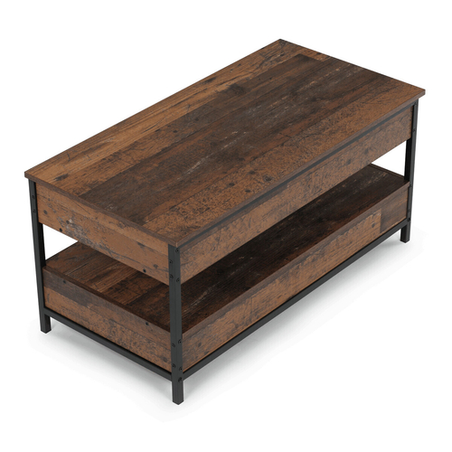 Konferenční stolek se zvedací deskou 100x50x48cm, mdf, old wood, CT-I1201 OLW2