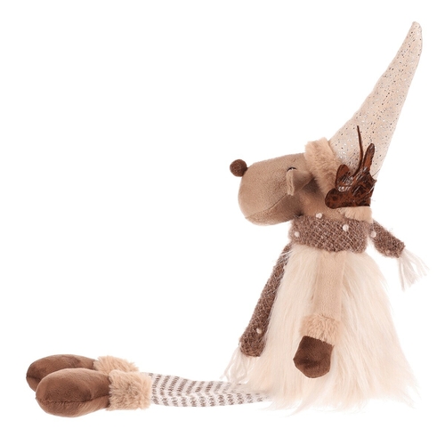 Sob - látková figurka, visící nohy, béžovo-hnědá