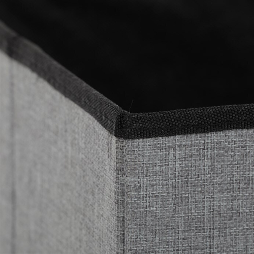 Taburet s úložným prostorem, šedá, jemně hrubá látka, TAB-462 GREY2