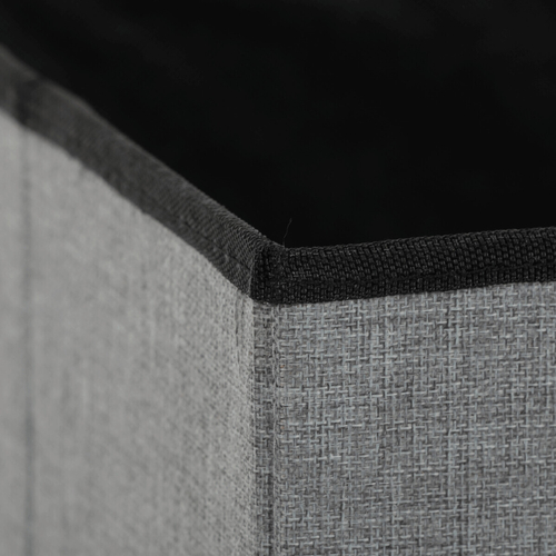 Taburet s úložným prostorem, šedá, jemně hrubá látka, TAB-462 GREY2