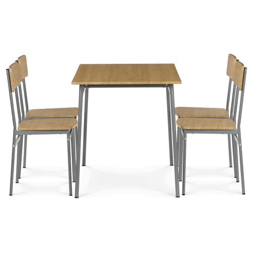Jídelní set s 4 židlemi, 110x70x76cm, mdf, divoký dub, AUT-O2156 OAK