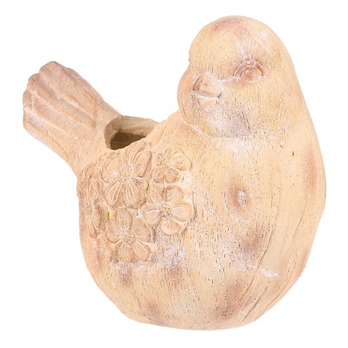 Ptáček - na květiny, magnesium, vzor květin, imitace dřeva