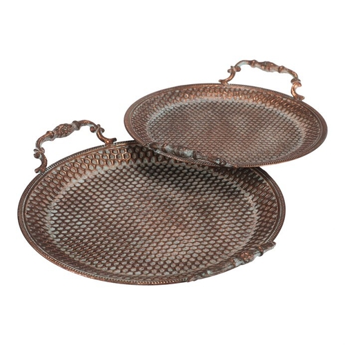 Tác kovový - aranžovací, meděný, cena za sadu 2 ks