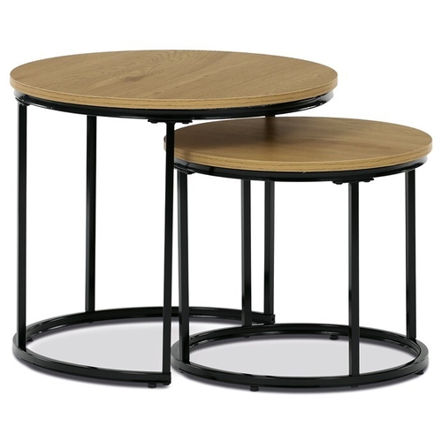 Odkládací stolek 53x53x46cm, mdf, divoký dub, CT-G1145 OAK