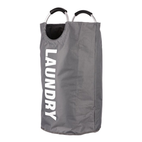 Koš na prádlo plátěný, barva tm.šedivá.