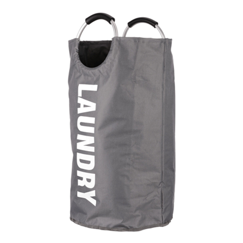 Koš na prádlo plátěný, barva tm.šedivá.