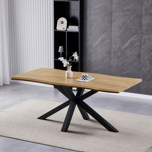 Jídelní stůl 180x90cm, mdf, divoký dub, HT-F4618 OAK
