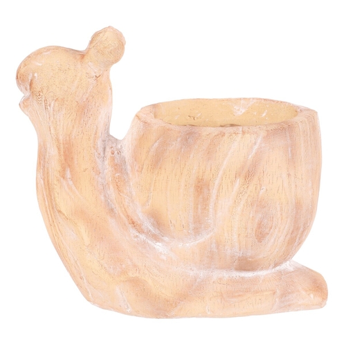Šnek - obal na květiny, magnesium, imitace dřeva