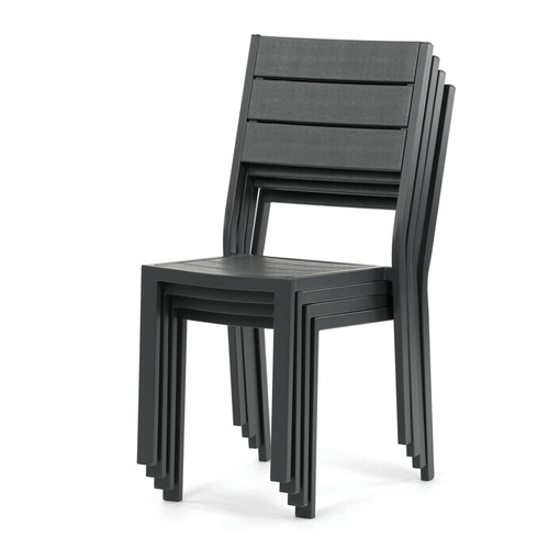 Zahradní sestava 156x78x74cm, polywood, šedá, AZS-B1656 GREY