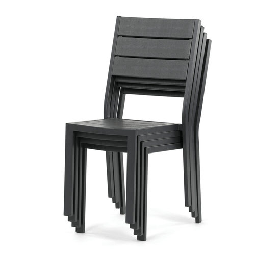 Zahradní sestava 156x78x74cm, polywood, šedá, AZS-B1656 GREY