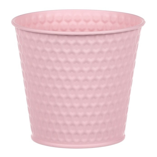 Obal kovový - kulatý, v růžové barvě