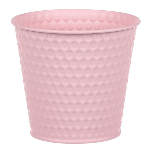 Obal kovový - kulatý, v růžové barvě