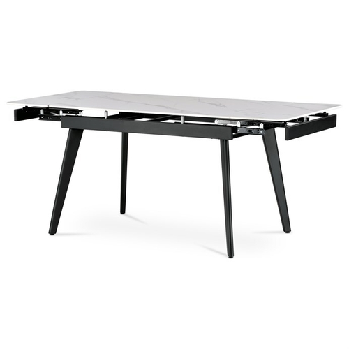 Jídelní stůl rozkládací 120-180x80 cm, keramika, mramor, HT-405M WT