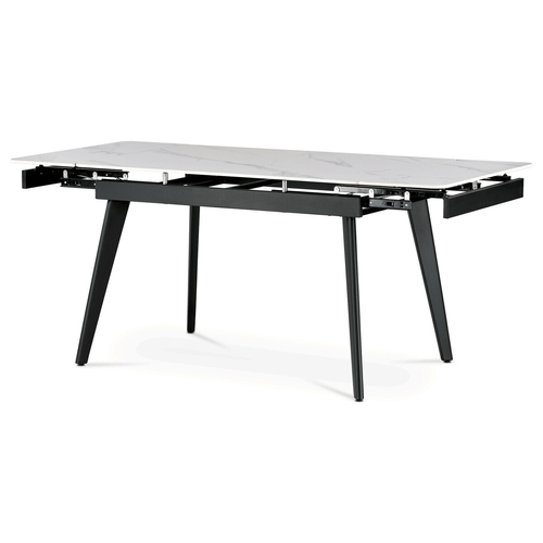 Jídelní stůl rozkládací 120-180x80 cm, keramika, mramor, HT-405M WT