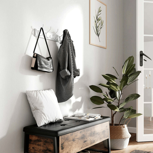 Věšák, dřevo, bílá, ABP-E1030 WT