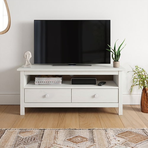 TV stolek 2 zásuvky TORINO bílý