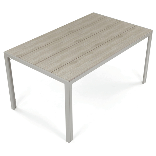 Zahradní stůl 150x89cm, kov, polywood, béžová, AZT-S1215 CRM