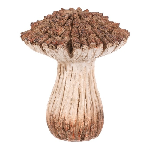 Houba z polyresinu - zahradní dekorace, vel. M, béžovo-hnědá