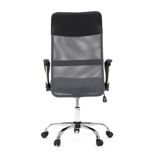 Kancelářská židle, houpací mechanismus, šedá síťovina, KA-E305 GREY