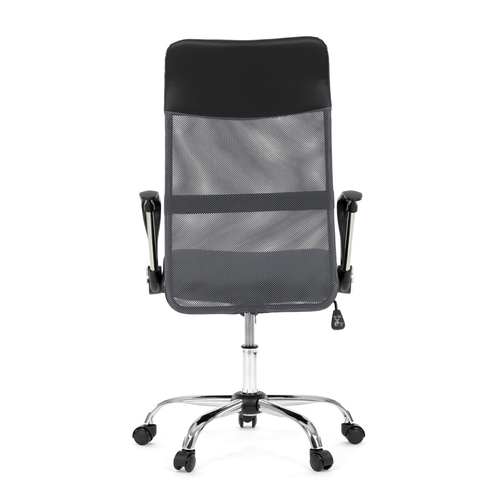 Kancelářská židle, houpací mechanismus, šedá síťovina, KA-E305 GREY