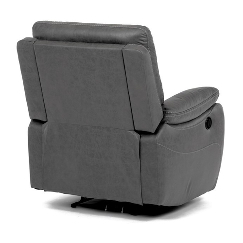 Polohovací křeslo, elektrické zabudované ovládání, šedá, látka vintage, TV-4094 GREY3
