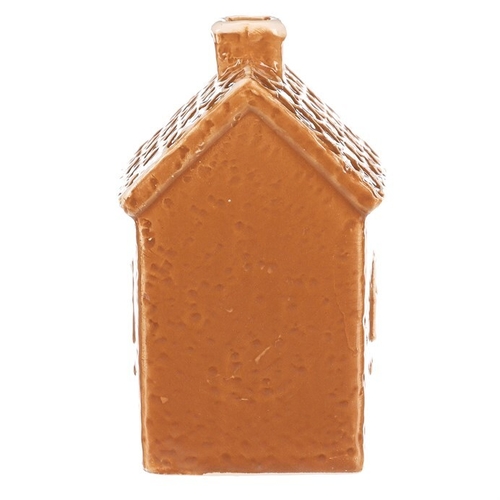 Domeček perníkový - keramika, LED osvětlení, hnědý