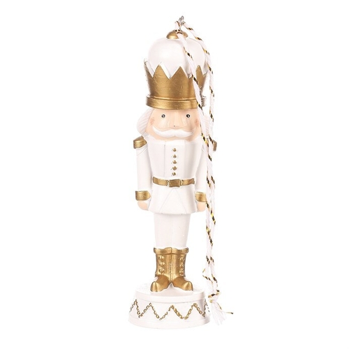 Voják - závěsná figurka, polyresin, barva bílo-zlatá