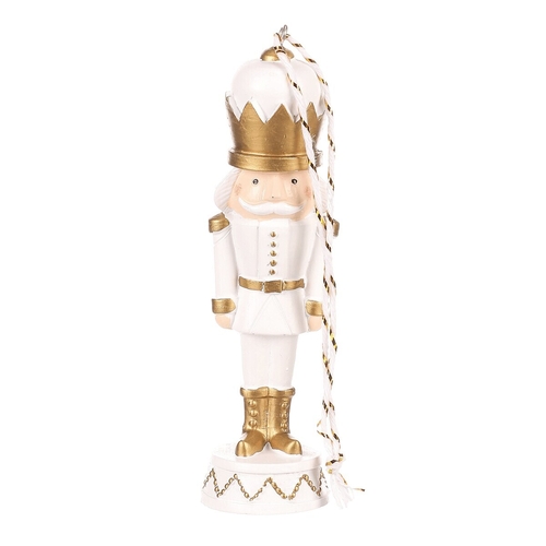 Voják - závěsná figurka, polyresin, barva bílo-zlatá
