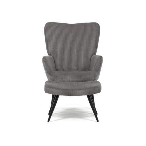 Relaxační křeslo, šedá, manšestrová látka, AK-L7285 GREY6