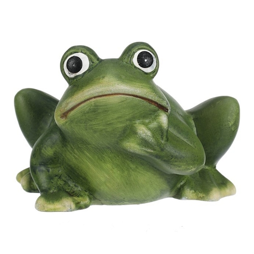 Žába - keramická figurka, vel. M, zelená