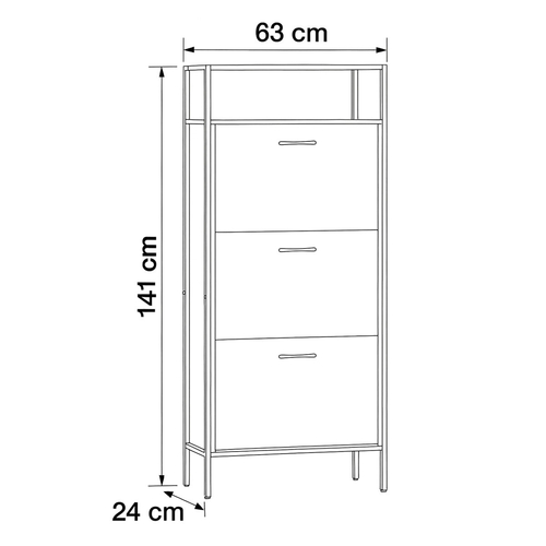 Botník, mdf, hnědá, ABO-G1009 OAK