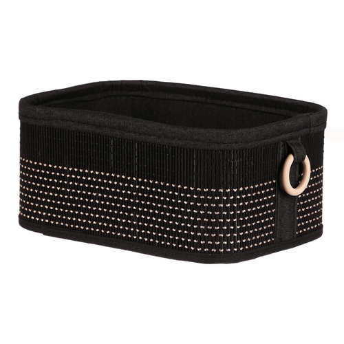 Koš regálový a prádelní - bambus, černý, cena za sadu 6 ks