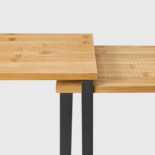 Polička, bambus, černá, AUK-E1002 BK