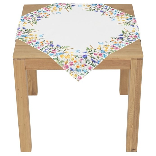 Ubrus - s jarními květinami, 100 % polyester, 80 x 80 cm