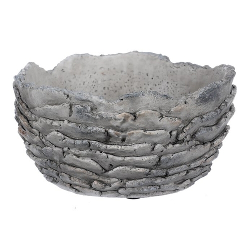 Obal betonový - imitace zkamenělé kůry, barva šedá