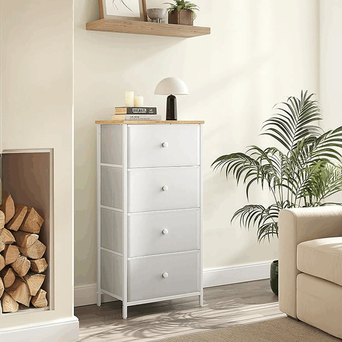 Komoda 45x30x92cm, mdf, bílá, AUK-E1031 WT