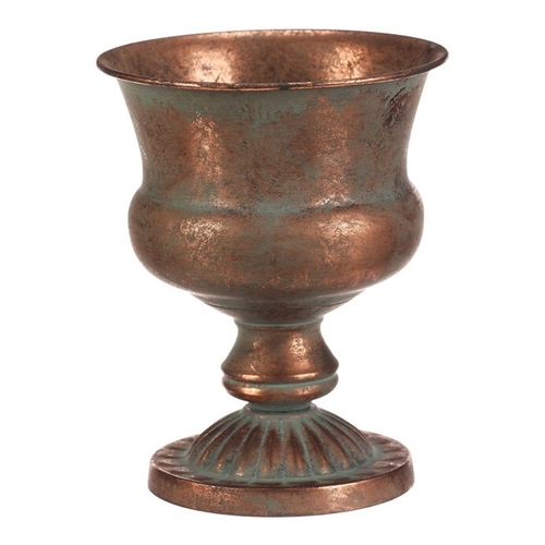 Číše kovová - aranžovací, 20 cm, barva měděná