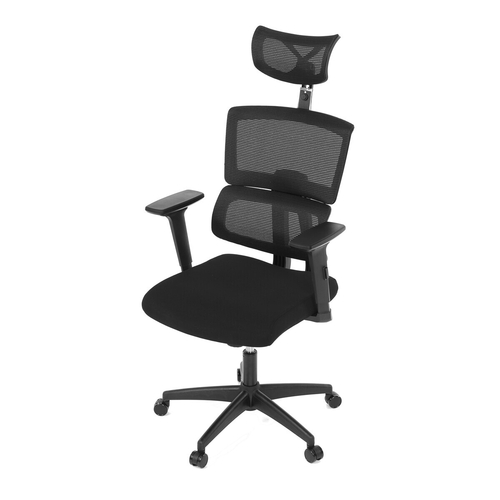 Kancelářská židle, houpací mechanismus, černá síťovina, KA-B1025 BK