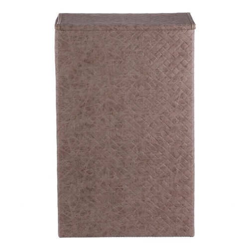 Koš prádelní - látkový s víkem, hnědá barva