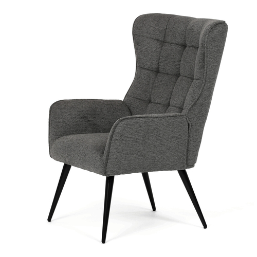 Křeslo ušák, šedá, látka, AK-315 GREY2