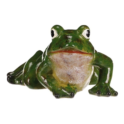Žába - keramická figurka, vel. L, barva zelená