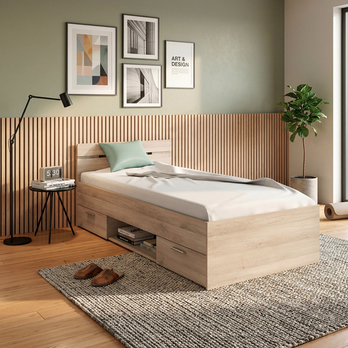 Multifunkční postel 90x200 MICHIGAN dub