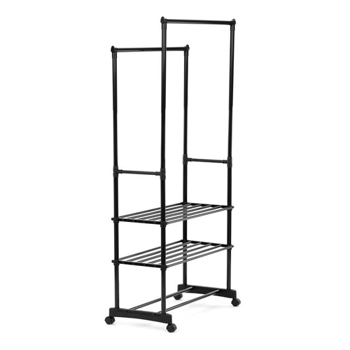 Stojan na šaty, kov, černá, GD-166 BK