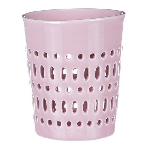 Aromalampa - porcelánová, otvory po obvodu, barva růžová