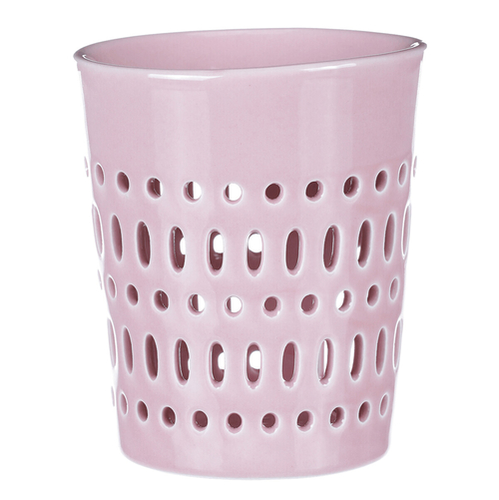 Aromalampa - porcelánová, otvory po obvodu, barva růžová