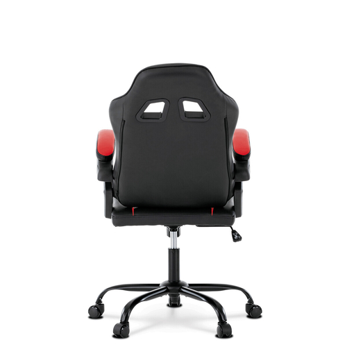 Herní křeslo, houpací mechanismus, červená ekokůže, KA-L626 RED
