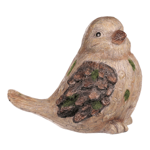 Ptáček - figurka z magnesia, imitace dřeva