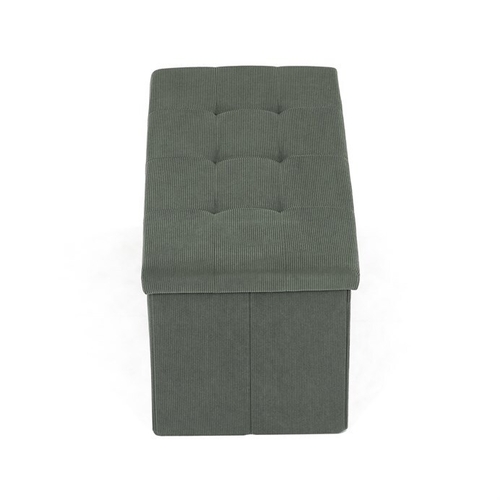 Taburet s úložným prostorem, zelená, manšestrová látka, TAB-472 GRN6