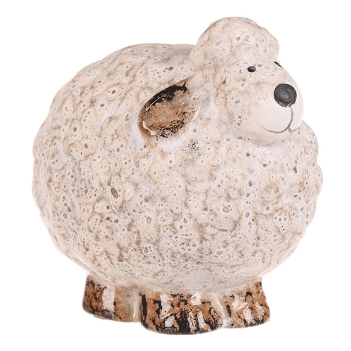 Ovečka - keramická figurka, vel. M, barva krémová