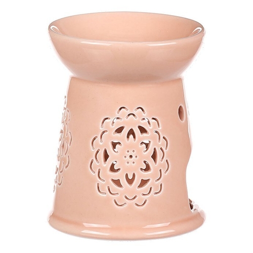 Aromalampa s motivem mandaly, meruňková barva, porcelán